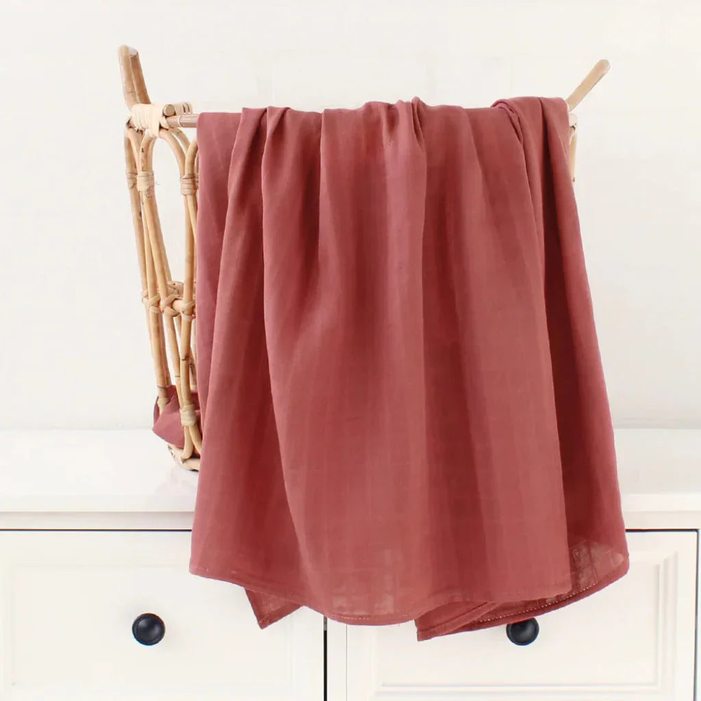 Petit lange en bambou Terracotta