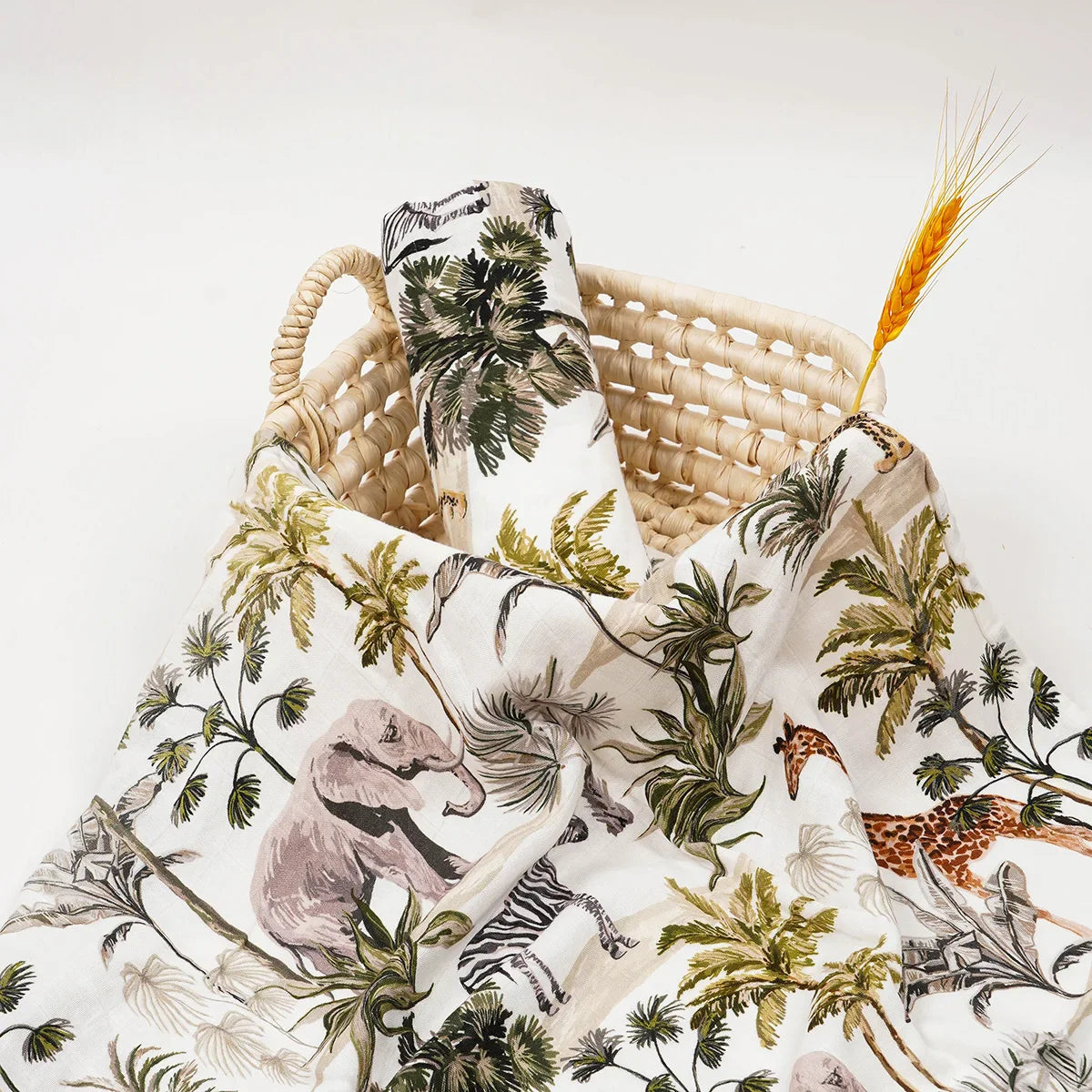 Lange bébé bambou Couverture Animaux Jungle