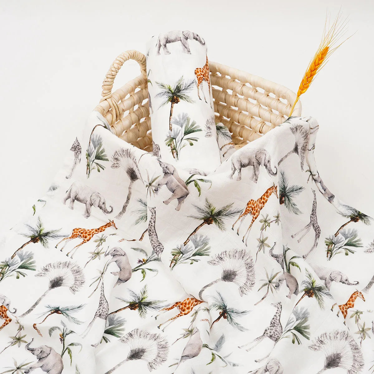 Lange bébé bambou Couverture Animaux Savane