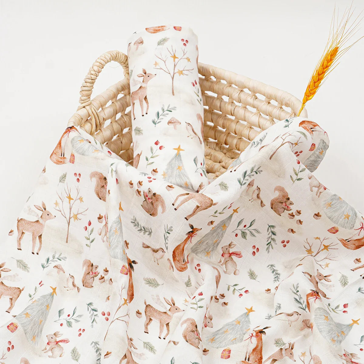 Lange bébé bambou Couverture Animaux de la forêt