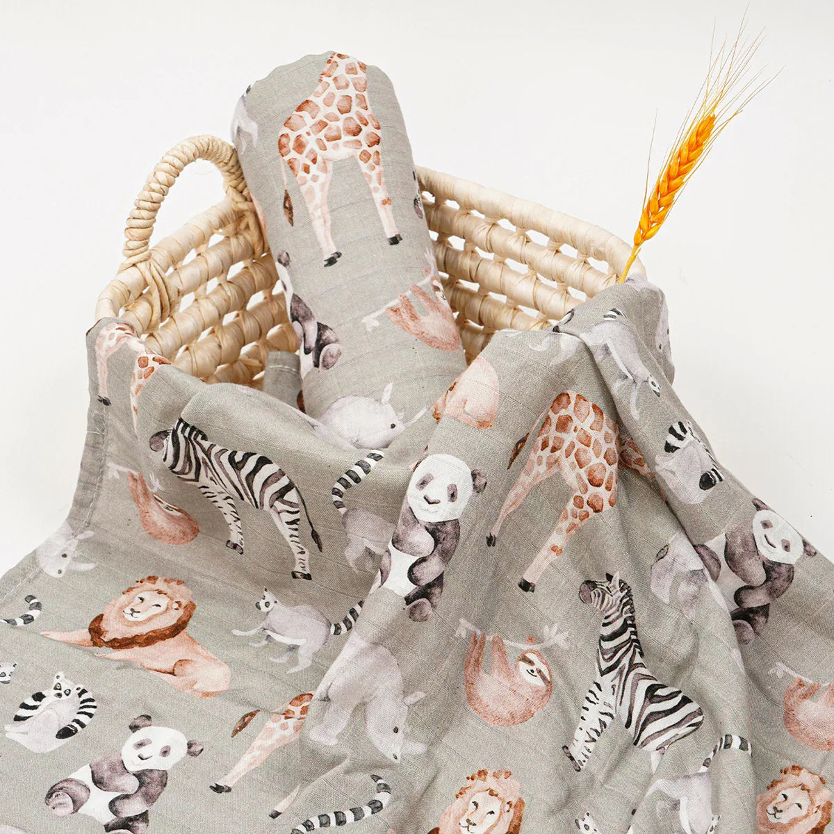 Lange bébé bambou Couverture Animaux Divers