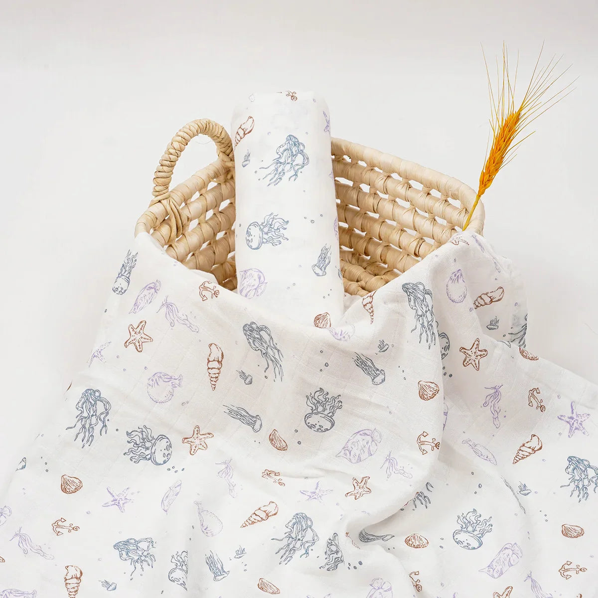 Lange bébé bambou Couverture Coquillages