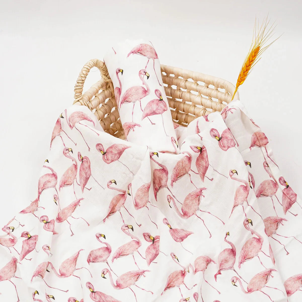 Lange bébé bambou Couverture Flamant Rose
