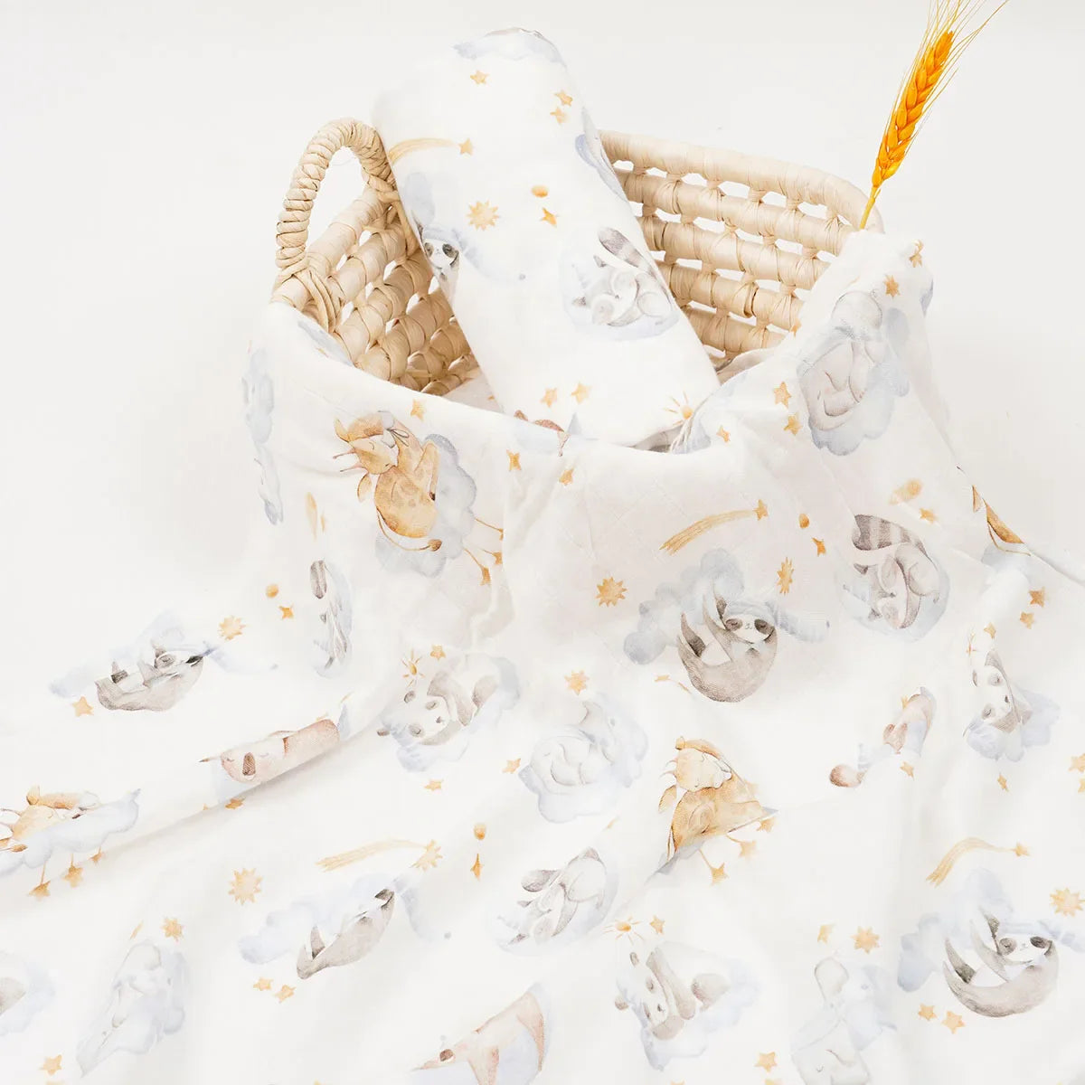 Lange bébé bambou Couverture animaux dodo