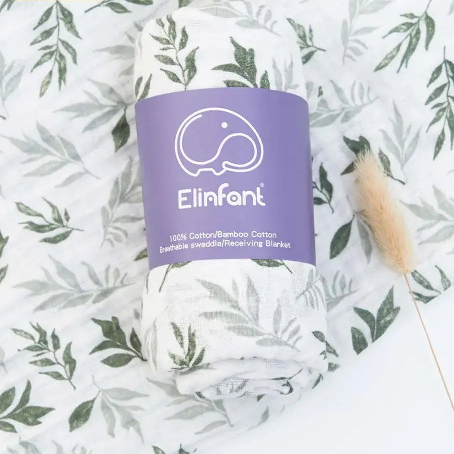 Lange bébé coton 120×110 cm Feuille de Fougère