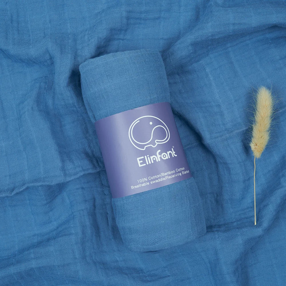 Lange bébé gaze de coton Bleu