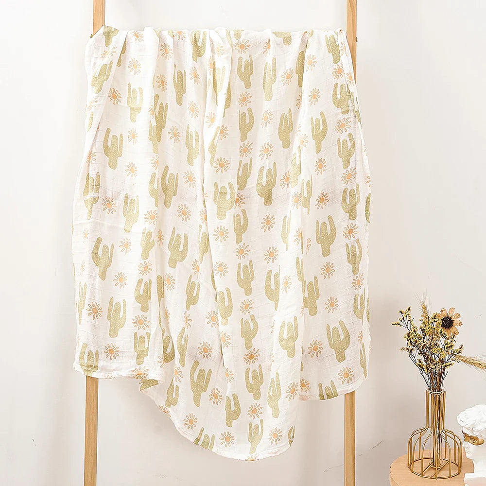 Lange bébé gaze de coton bambou Cactus