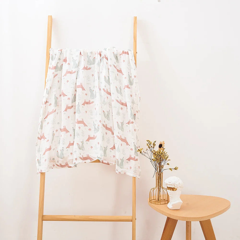 Lange bébé gaze de coton bambou Renard