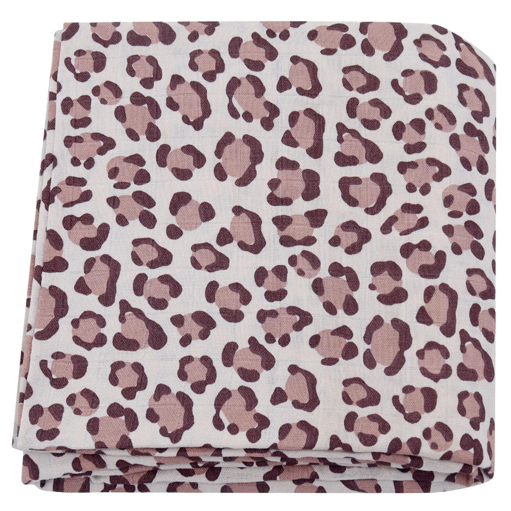 Maxi Lange bébé 120x120cm Modèle léopard