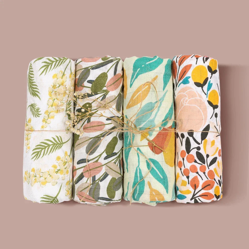 Lot 4 langes bebe enroules Couleurs vives