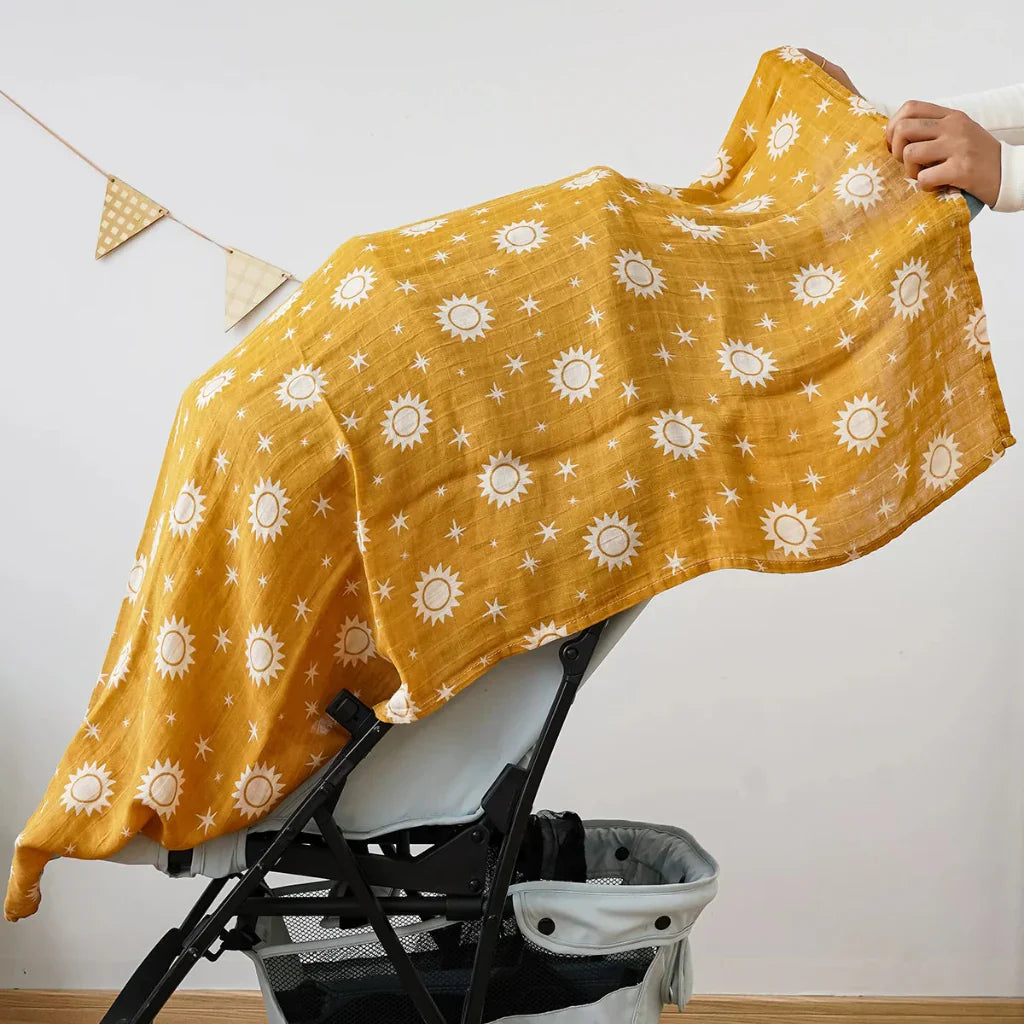 3 langes bébé bambou coton Couverture poussette