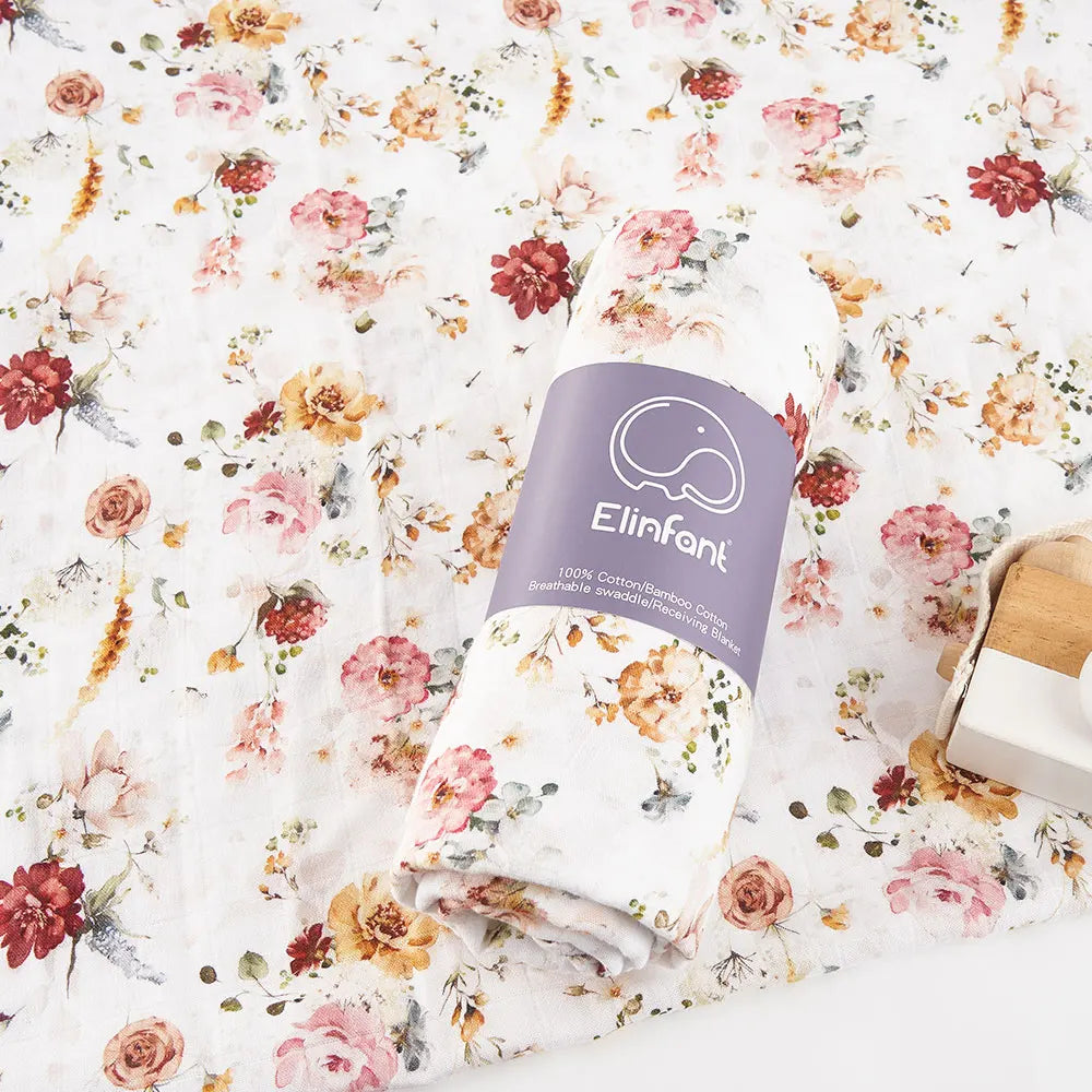 Maxi lange bébé en mousseline Fleurs