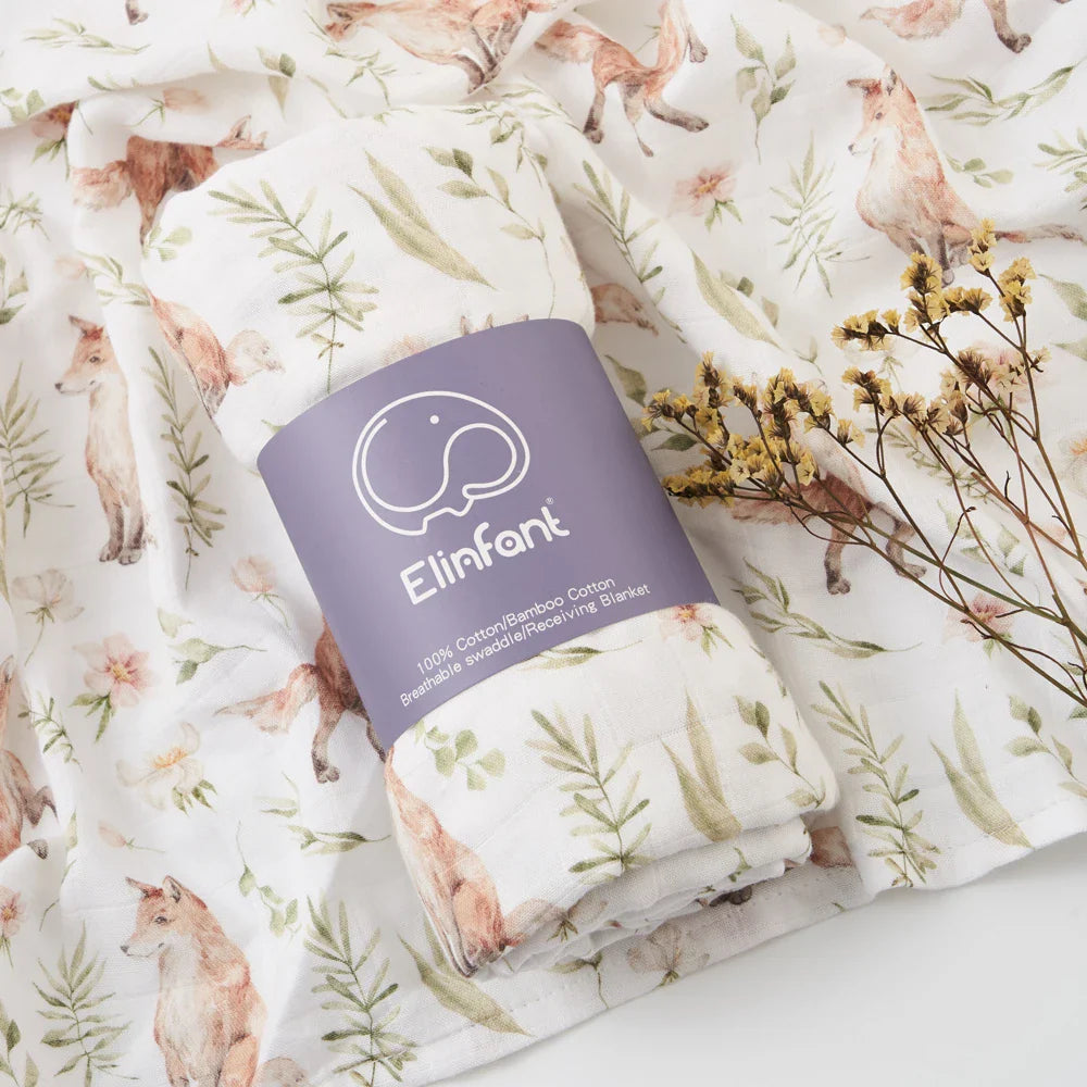 Maxi lange bébé en mousseline– renard