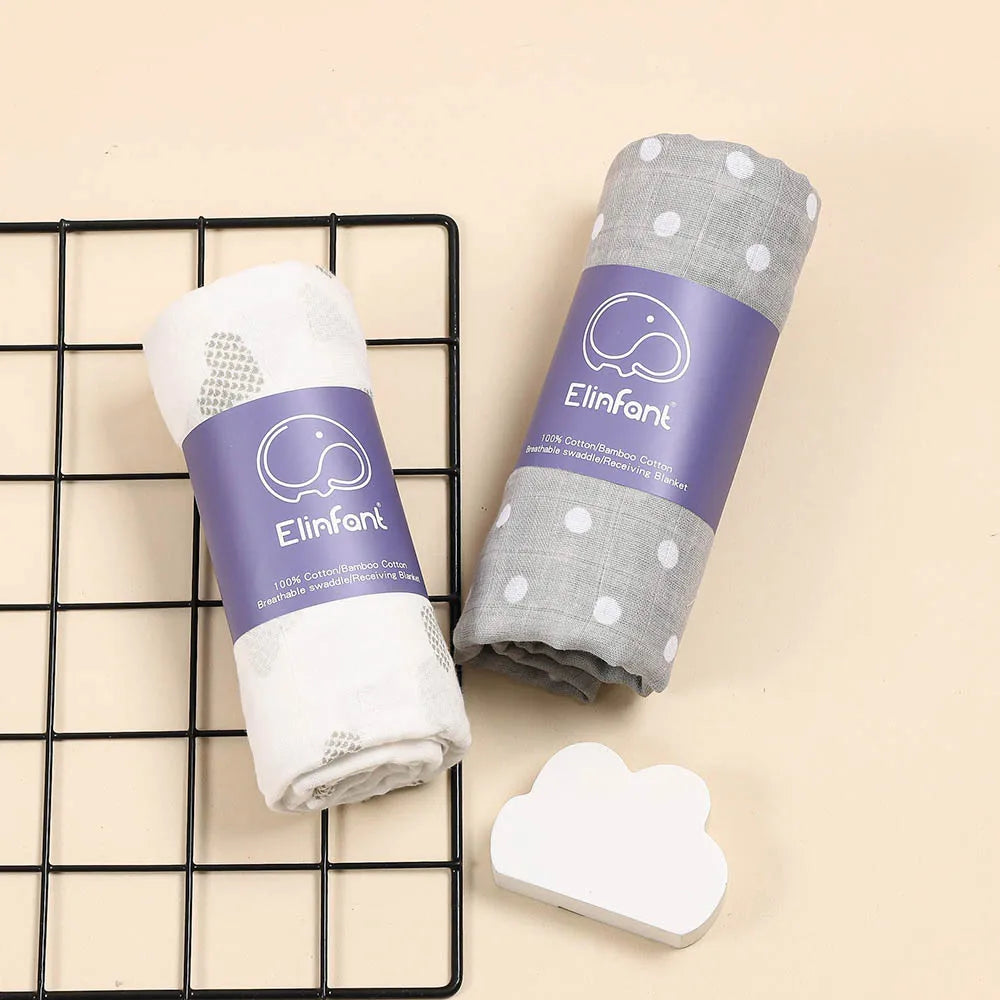 Lange bébé en mousseline de coton Gris