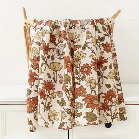 Petit lange en bambou Fleurs d'automne