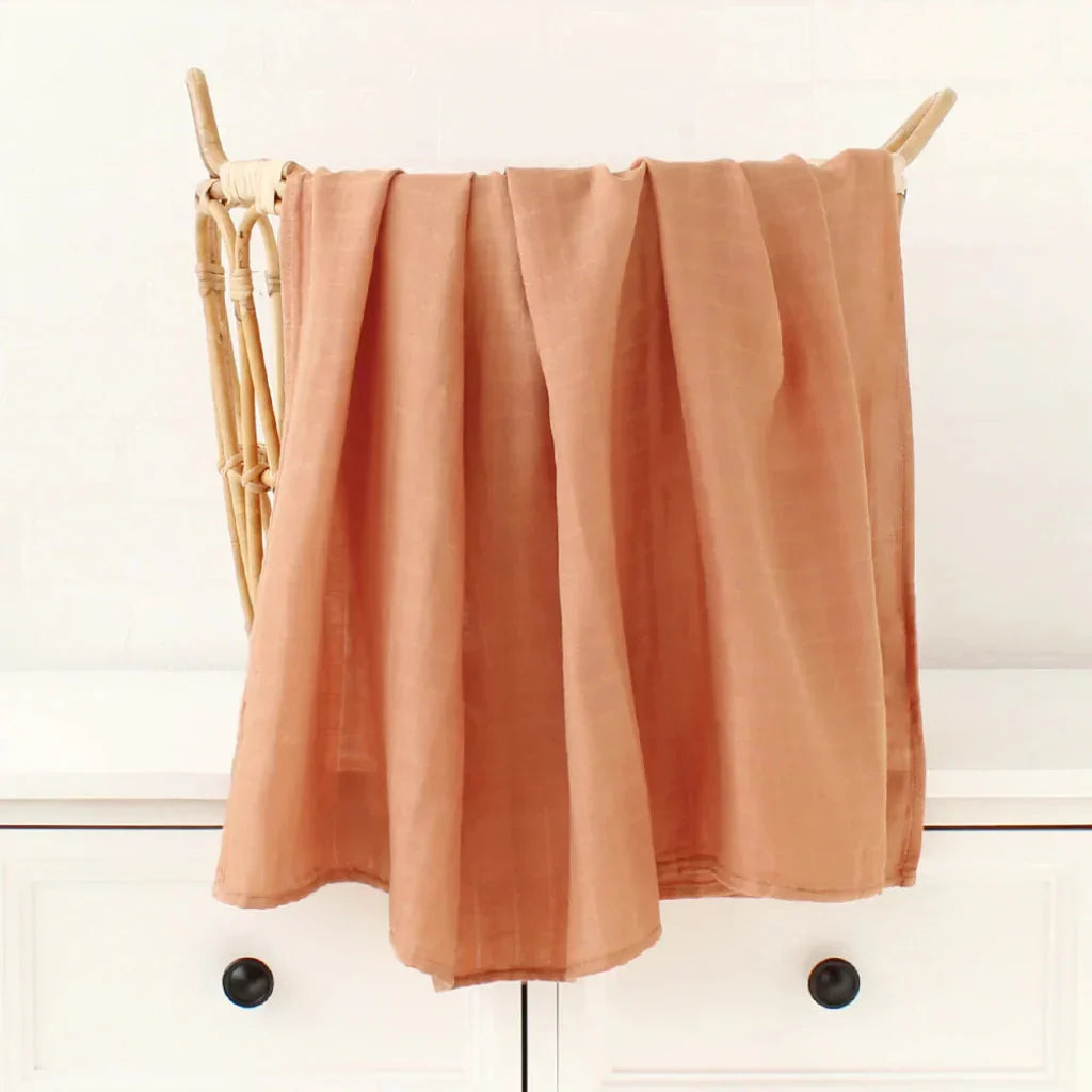 Petit lange en bambou orange clair