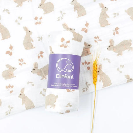Lange bébé coton 120×110 cm Motif Lapin