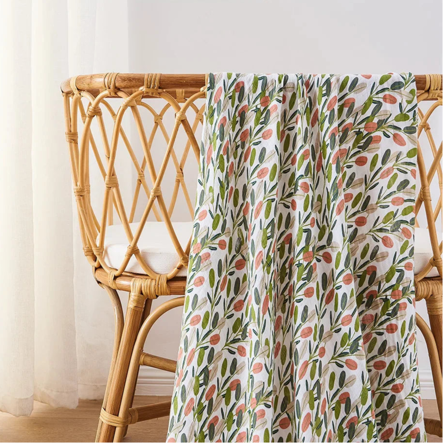 Lange bébé gaze de coton bambou Feuiles