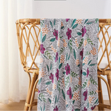 Lange bébé gaze de coton bambou Fleurs violettes