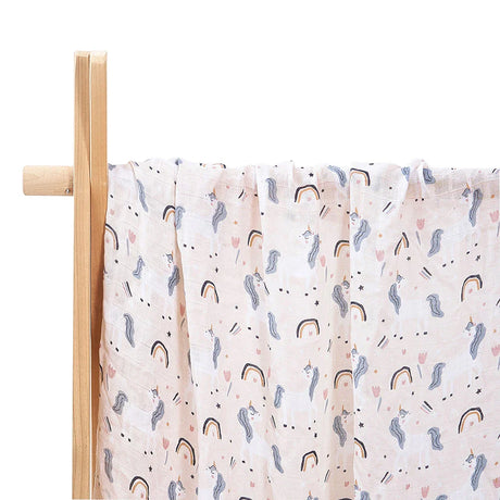 Lange bébé gaze de coton bambou  Licorne