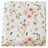 Maxi Lange bébé 120x120cm Modèle petite fleur orange