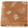 Maxi Lange bébé 120x120cm Modèle marron et fleurs