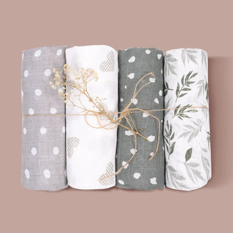 Lot 4 langes bebe pliés Gris