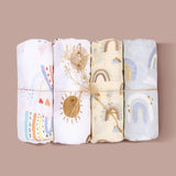 Lot 4 langes bebe enroules motifs Arc en ciel