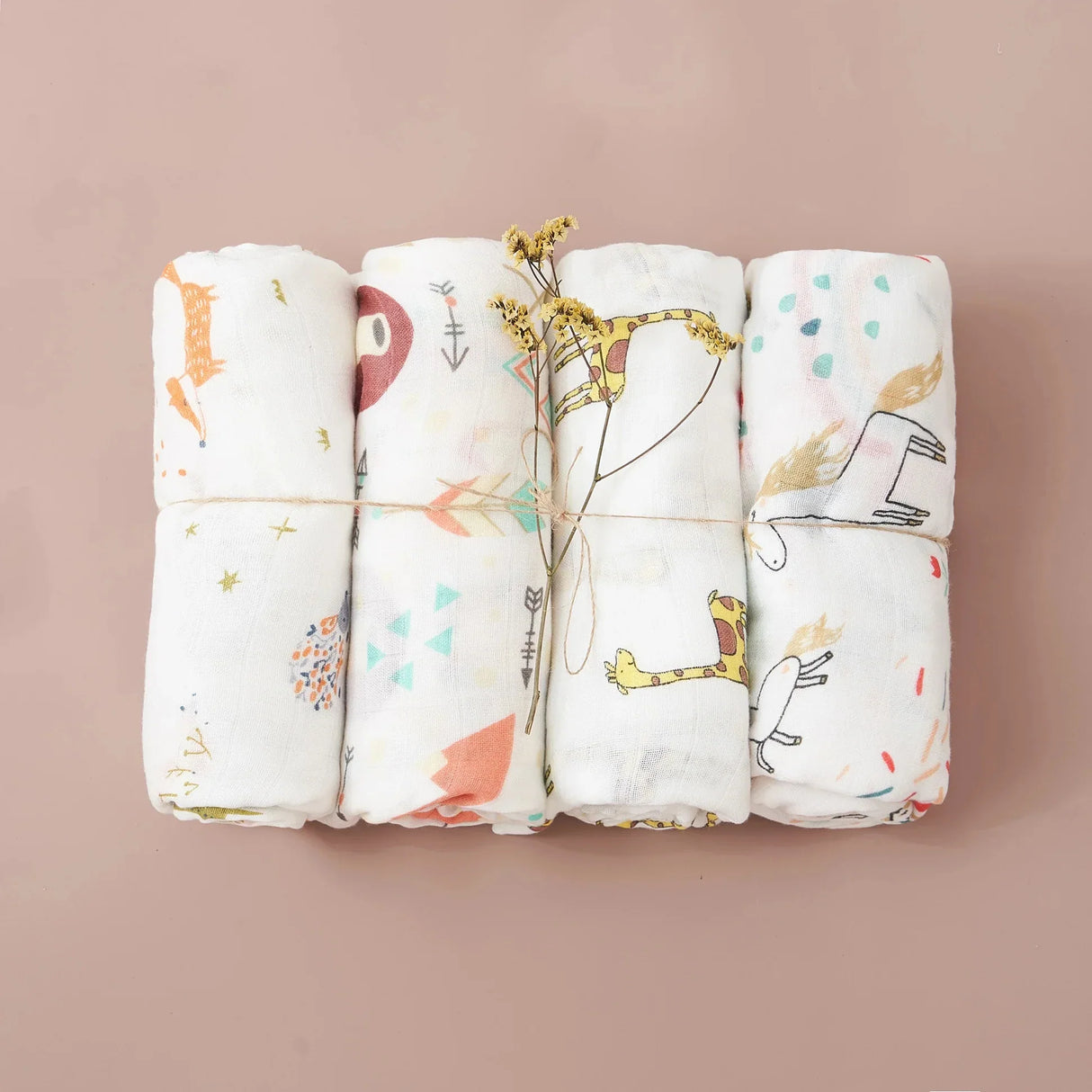 Lot 4 langes bebe enroules motifs Jungle