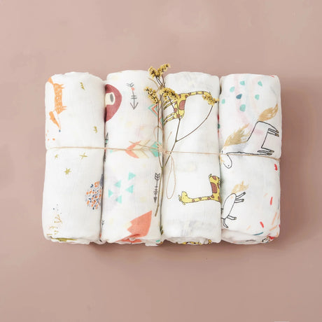Lot 4 langes bebe enroules motifs Jungle