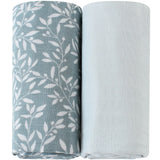 Lot de 2 langes Mousseline  Ton Vert Pale