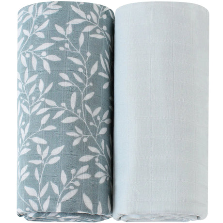 Lot de 2 langes Mousseline  Ton Vert Pale