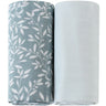 Lot de 2 langes Mousseline  Ton Vert Pale