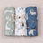 Lot de 3 maxi langes Vert Blanc BLeu
