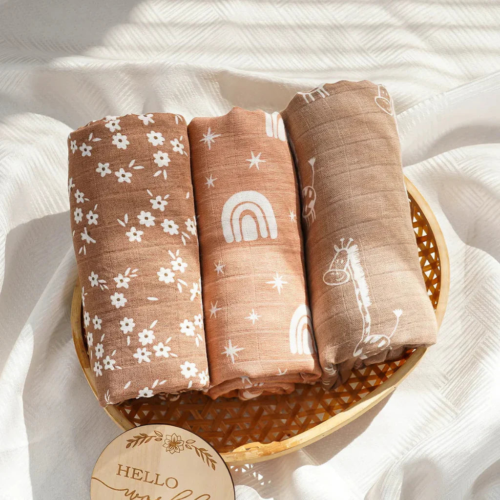  3 langes bébé bambou coton Modèle 4