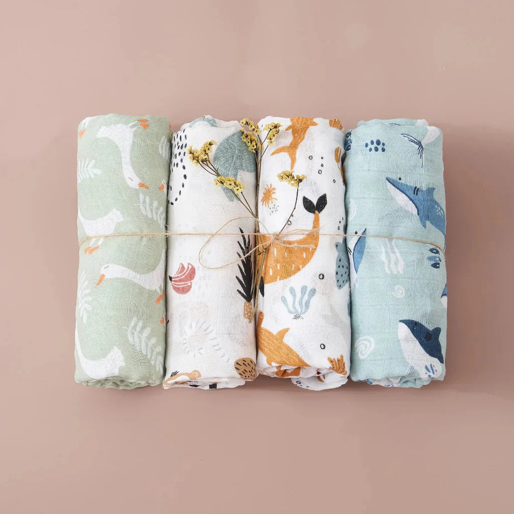  4 langes bambou coton grande taille  Baleine