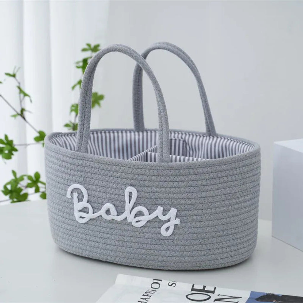 Panier de rangement de table à langer bébé Gris