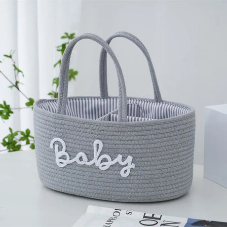 Panier de rangement de table à langer bébé Gris