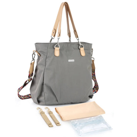 Le sac à langer chic avec compartiment de rangement gris