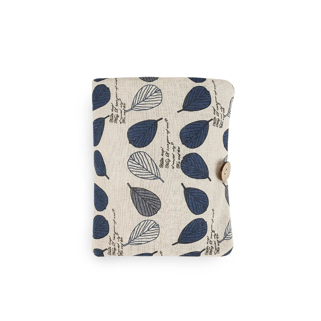 Trousse de toilette bebe - pochette a langer Motifs Feuilles Bleu