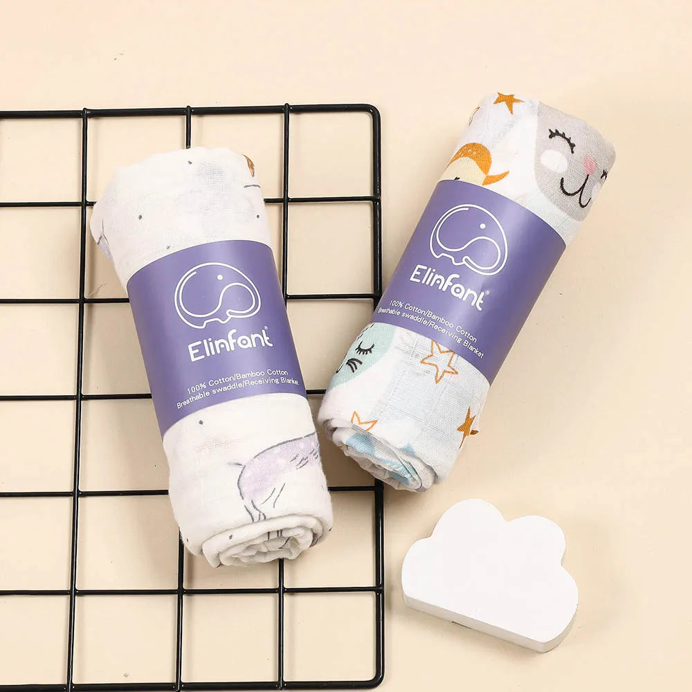 Lange bébé en mousseline de coton Blanc