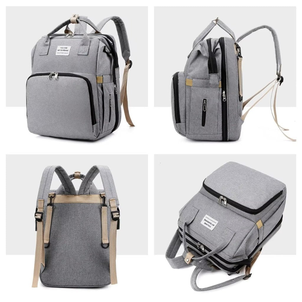 Sac à dos à langer lit nomade intégré 3 images